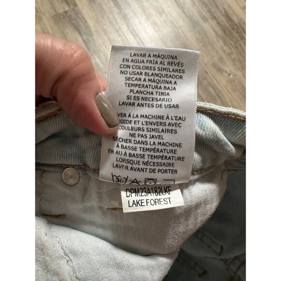 Dear John Stella Super High Rise Cropped Slim Straight Jeans Lake Forest Size 26 - Picture 12 of 12